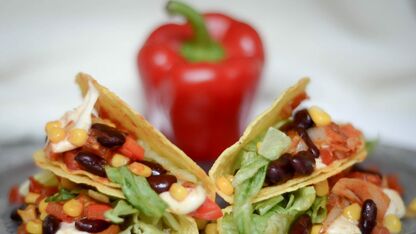Mexican Taco's with mozzarella and kidney beans