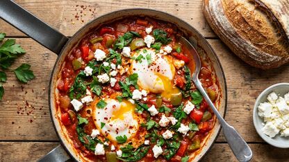 Recept: Shakshuka met Feta en Spinazie