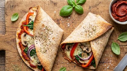 Recept: Pizza Wrap with Mozzarella and Vegetables