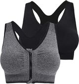 
  
2-Pack Front-Zip Sports Bra 