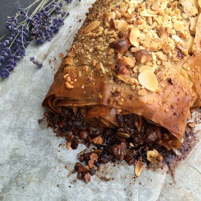 chocolade nut strudel